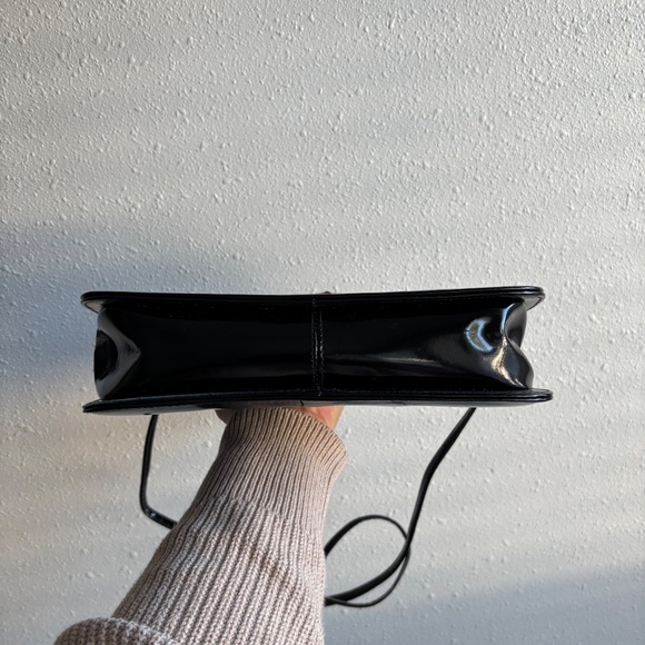 Susan Gail Vintage 1960s Black Patent Leather Bamboo Handle Purse - Picture 10 of 12